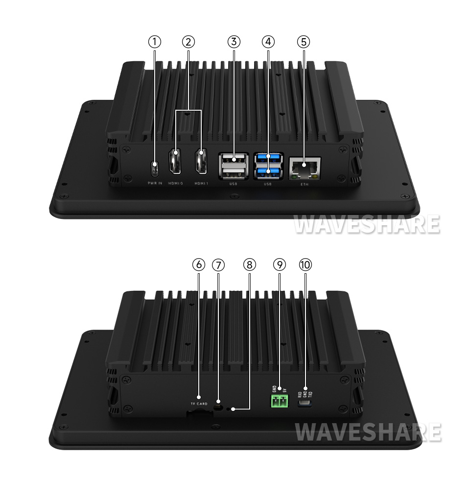 树莓派5工业HMI触控一体机接口说明