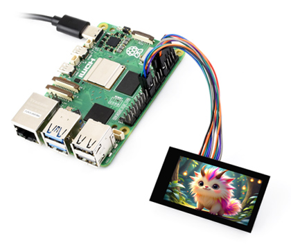 1.9 英寸触摸  LCD 扩展板接入树莓派主板