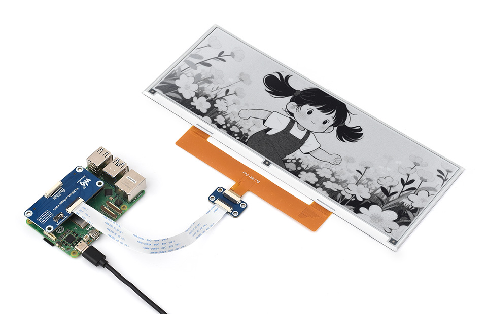 10.85 英寸电子墨水屏贴合屏基于 Raspberry Pi 40PIN 接口设计