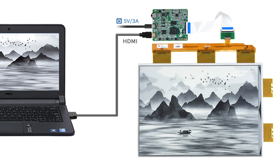 13.3 英寸 HDMI 电子墨水屏显示器接入接入计算机