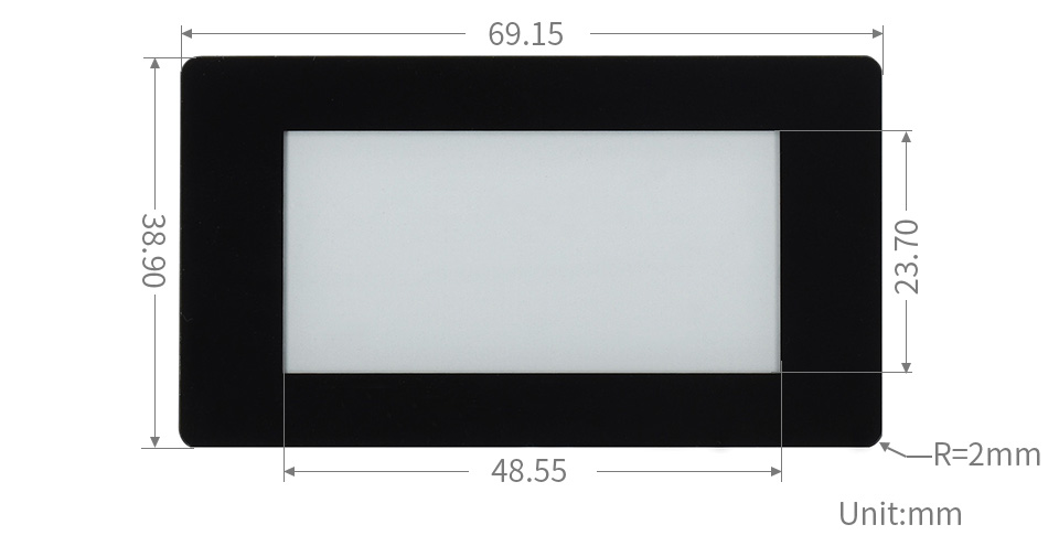 5.83英寸电子墨水屏尺寸