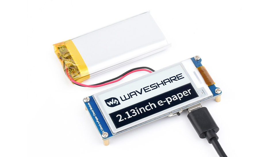2.13英寸WIFI电子墨水屏两种电池座