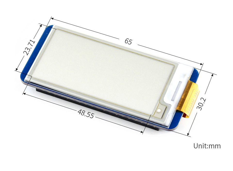 2.9英寸柔性墨水屏模块尺寸