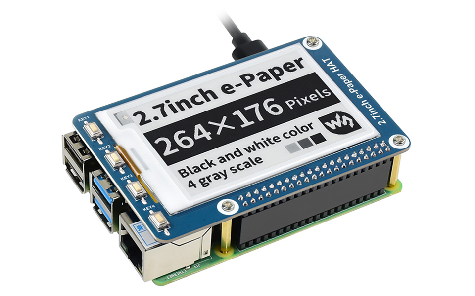 2.7英寸电子墨水屏40PIN GPIO 接口设计