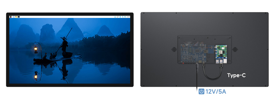 23.8/27 英寸电容触控屏, 接入树莓派 Raspberry Pi CM5/CM4