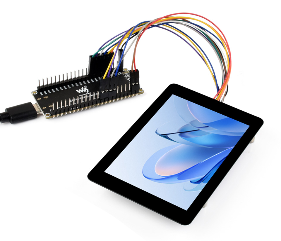 3.5 英寸触摸  LCD 扩展板接入树莓派主板<