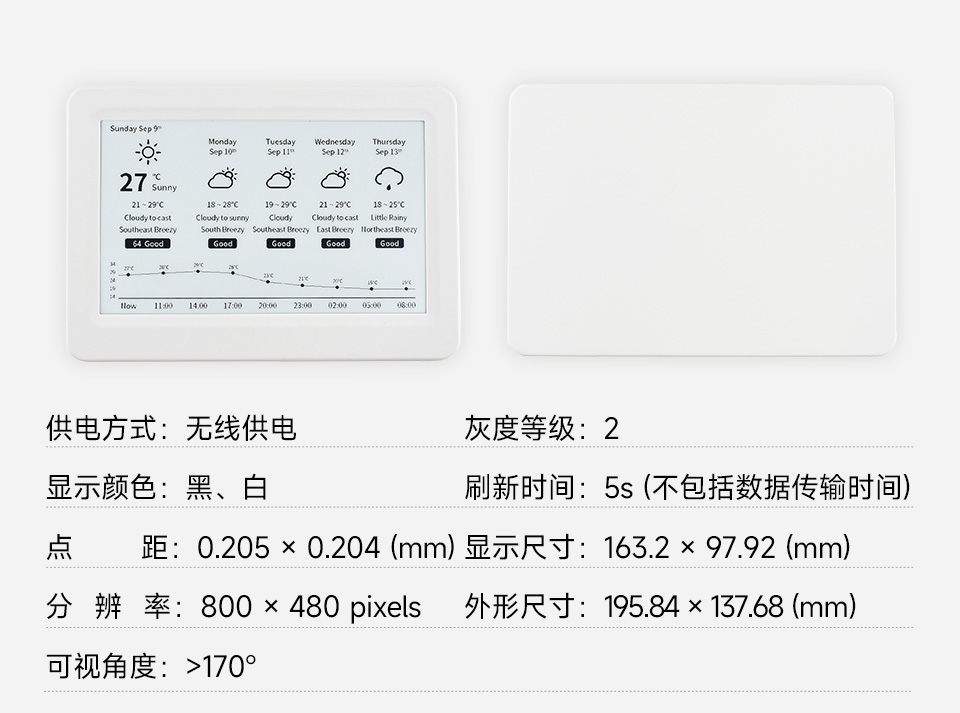 7.5 英寸无源 NFC 电子墨水屏