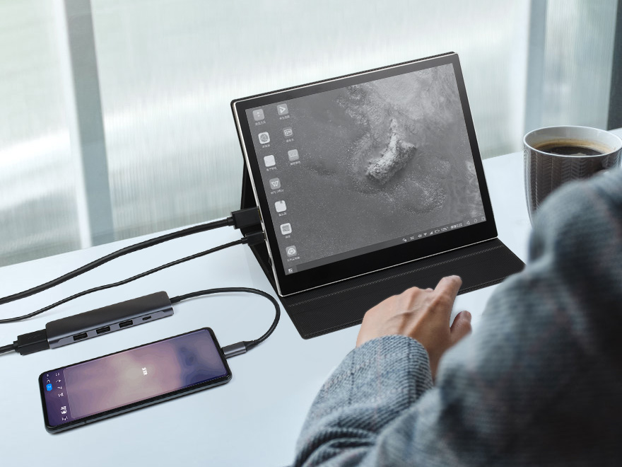 手机连接显示器，连接墨水屏