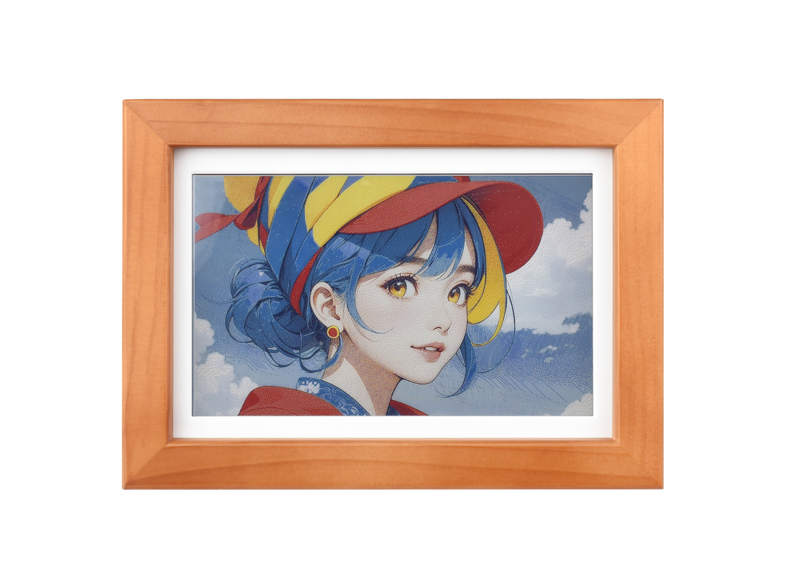 ESP32-S3 7.3寸 E6 全彩色电子墨水屏 实木相框 超长待机 800 × 480 分辨率 支持小智 AI deepseek