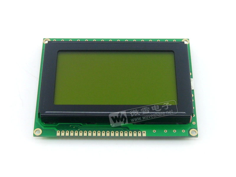 显示模块lcd12864-ks (5v 蓝屏)实物图片: 驱动芯片 ks0107 / ks0108