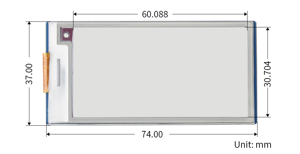 5.83英寸电子墨水屏尺寸