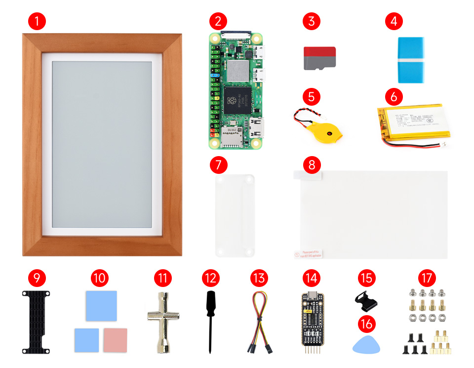 7.3 英寸彩色墨水屏电子相框配置清单