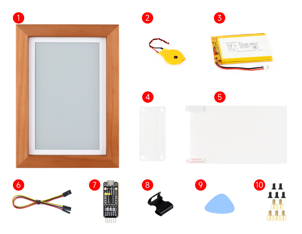 7.3 英寸彩色墨水屏电子相框配置清单