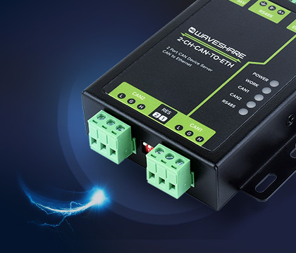 工业级双 CAN 转以太网服务器接口保护