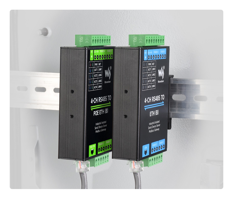 工业隔离 RS485 四串口服务器产品展示