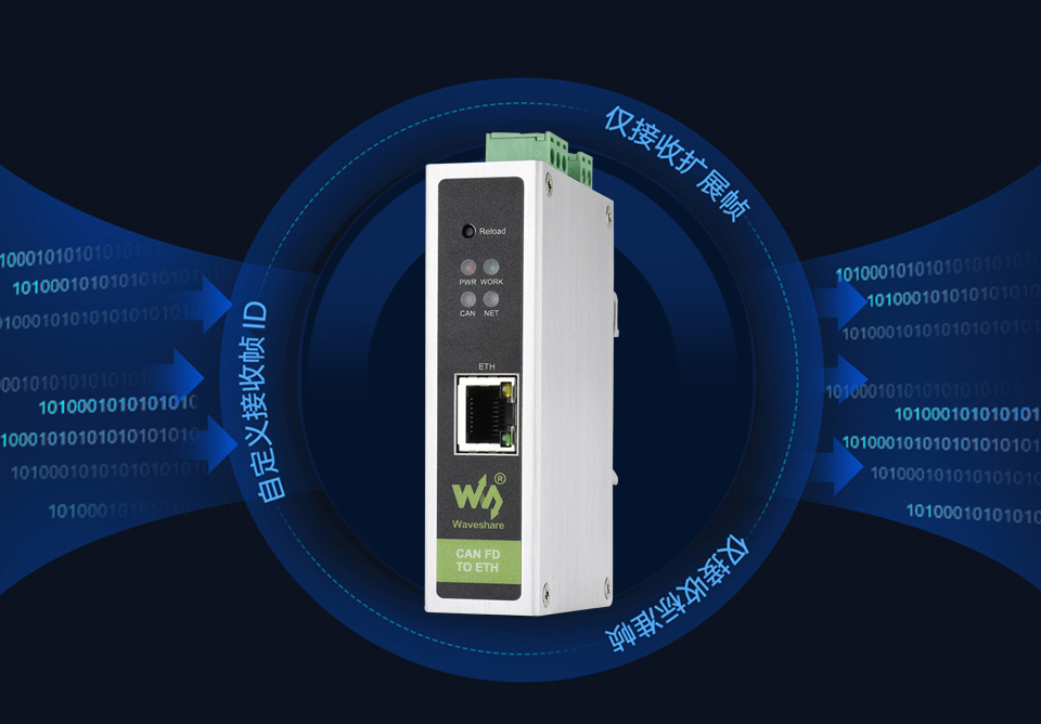 CAN FD 协议转换器3 种过滤方式，32 组硬件滤波