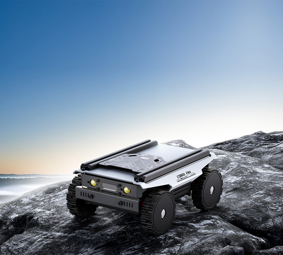 UGV Rover PT AI 机器人，六轮四驱开源移动机器人