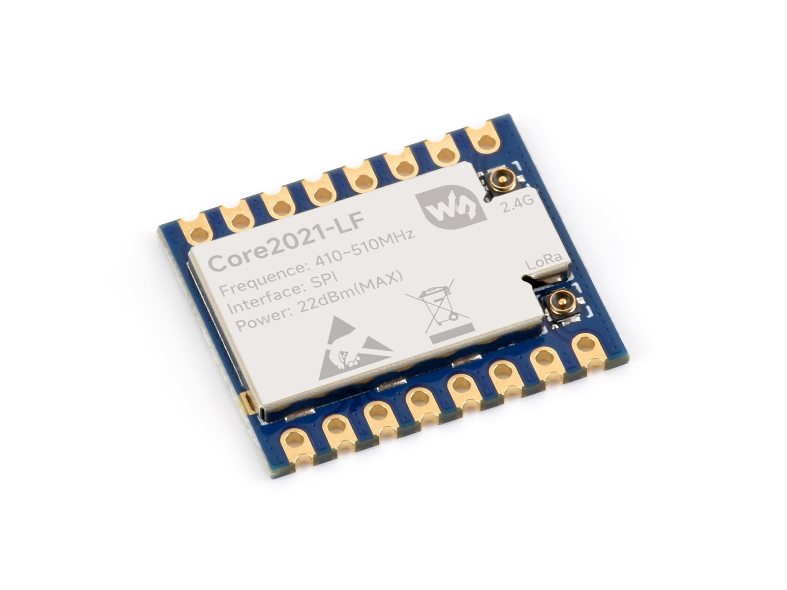 Core2021 LoRa双频模组 LR2021芯片 支持Sub-GHz、2.4GHz与1.5~2.5GHz频段 低功耗多协议物联网LoRaWAN模组