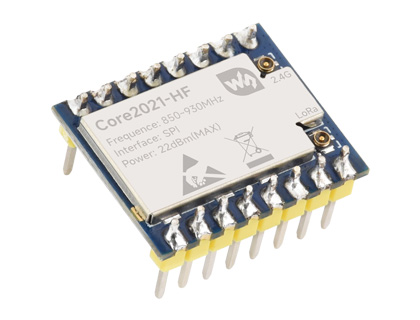 Core2021-HF-M LoRa 模组 850-930MHz 焊接排针版本
