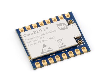 Core2021-LF LoRa 模组 410-510MHz 无排针版本
