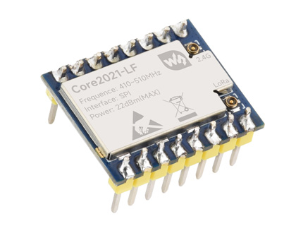 Core2021-LF-M LoRa 模组 410-510MHz 焊接排针版本
