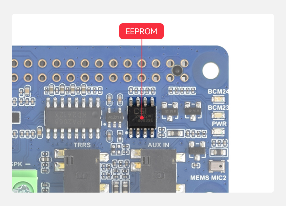 树莓派 DA7212 I2S 音频声卡板载 EEPROM 固件