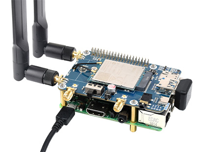 接入树莓派 3B+的树莓派 LTE Cat 6 通信扩展板 LTE-A 高速通信