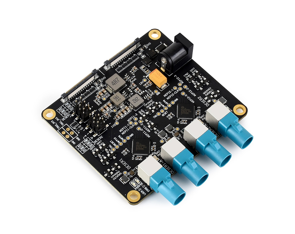 4 路 GMSL 相机扩展板 树莓派 5 专用 MAX9296 解串芯片