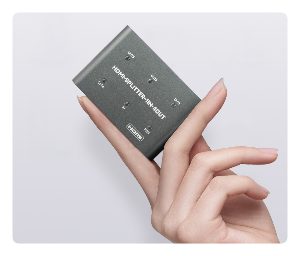 四路 HDMI 分配器小巧身材
