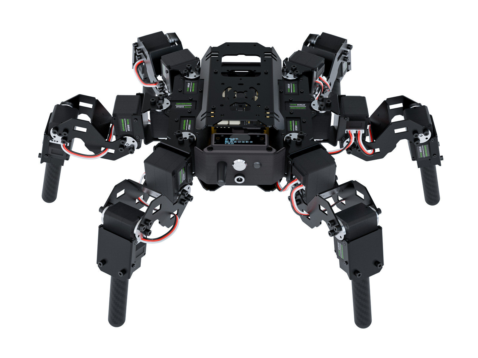 18自由度HexArth仿生六足机器人 基于 ESP32 开源 矢量运动控制 姿态角旋转控制 自平衡控制