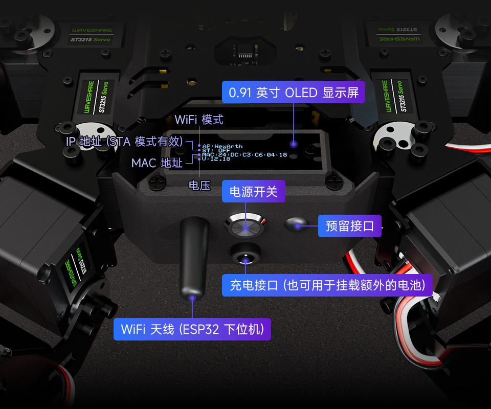 HexArth高自由度仿生六足机器狗上位机