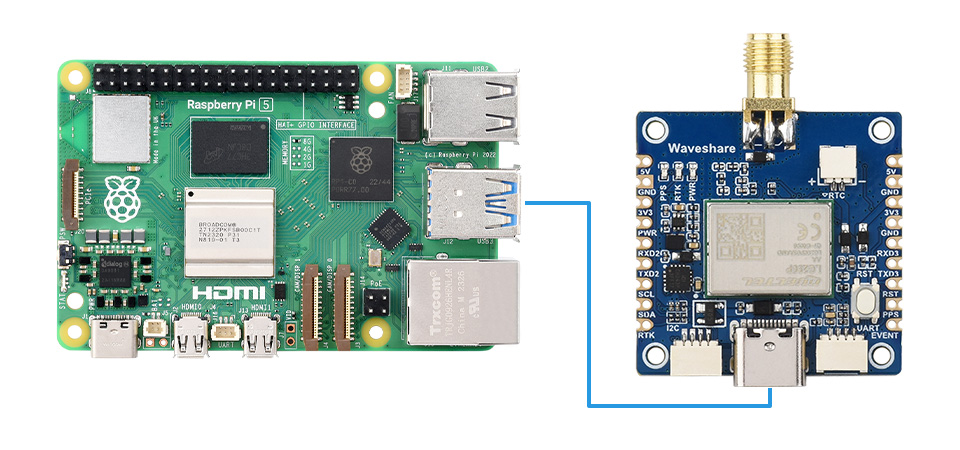 树莓派四频 RTK 厘米定位 GPS 模块接口定义