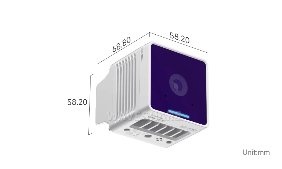 OAK 4 S 3D 边缘 AI 推理相机产品尺寸