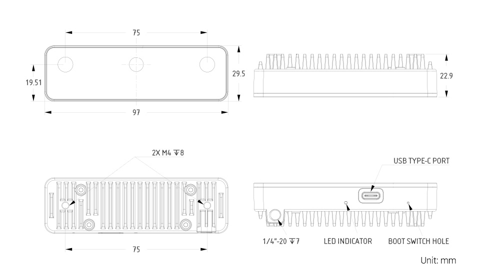 OpenCV AI 机器视觉套件支持摄像头支架