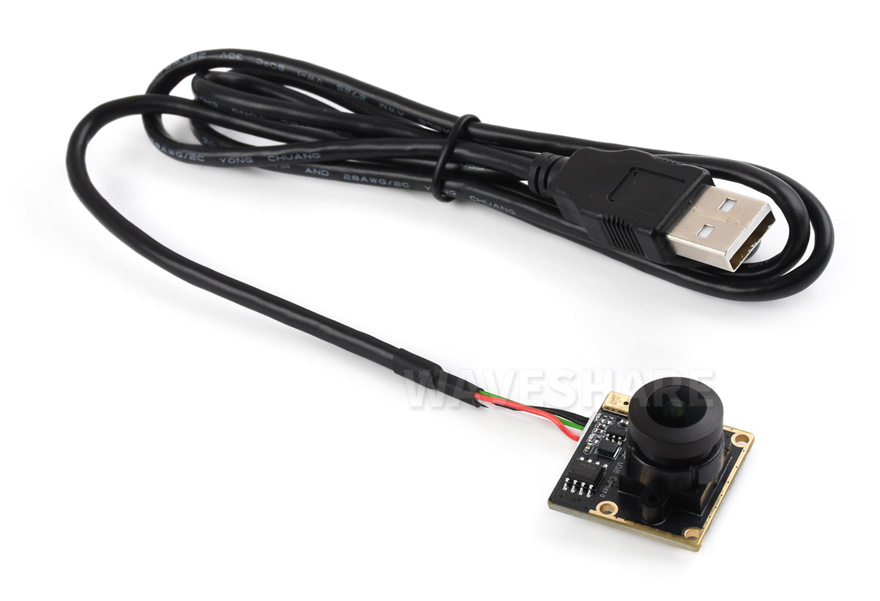 500 万像素摄像头模块连接 USB 线效果图