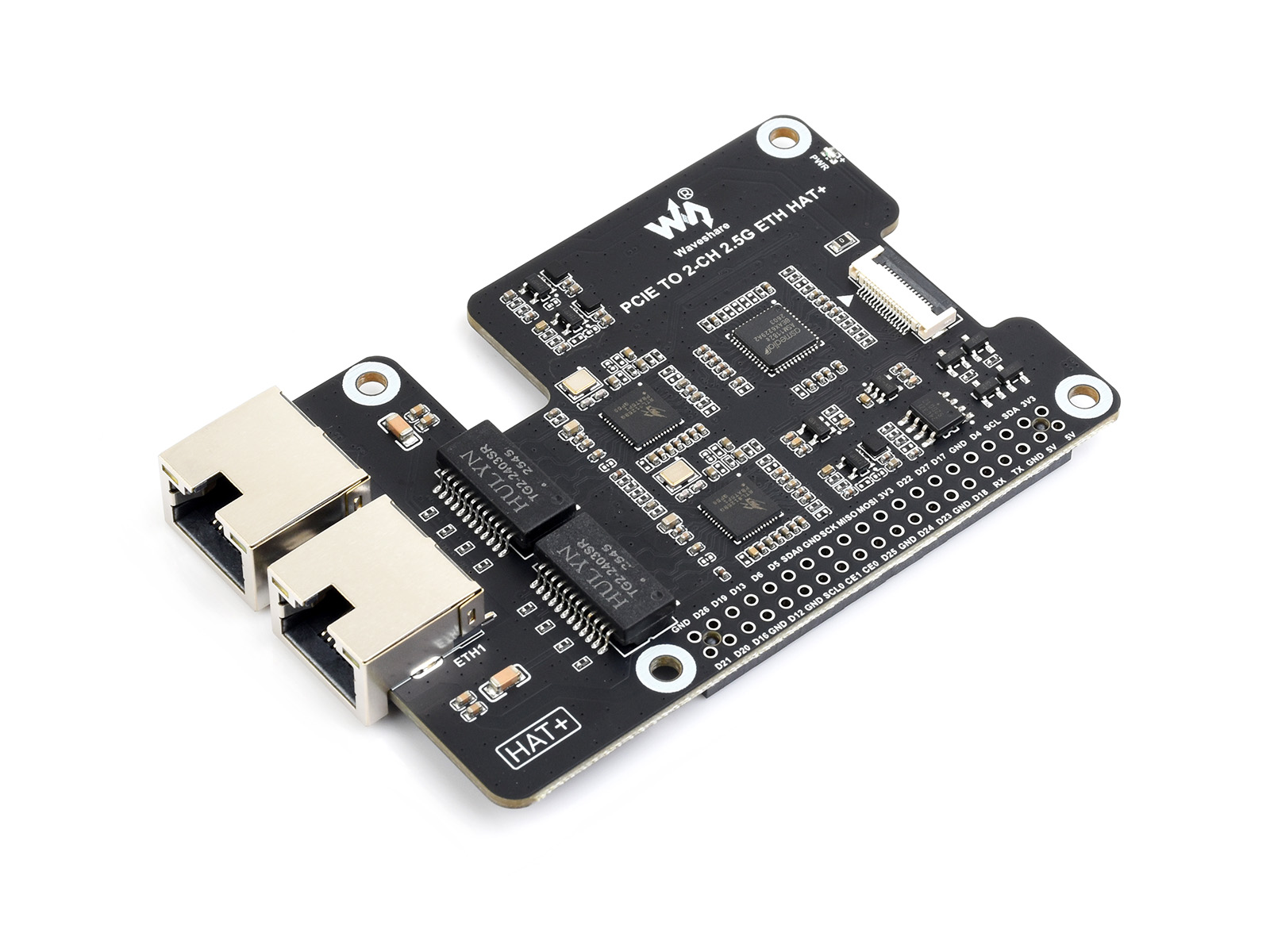 PCIe转双2.5G网口转接板 搭载RTL8125高性能芯片 支持Raspberry Pi OS/Ubuntu/OpenWrt 等系统