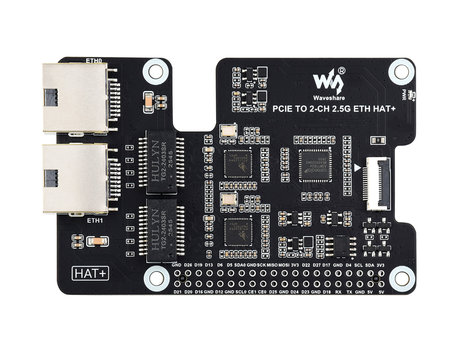 PCIe TO 2-CH 2.5G ETH HAT+ 转接板成品展示