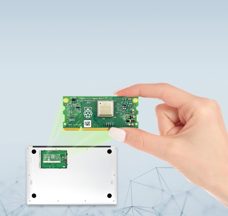 PILAPTOP CM3+ Package A树莓派笔记本内置树莓派计算模块CM3+ Lite