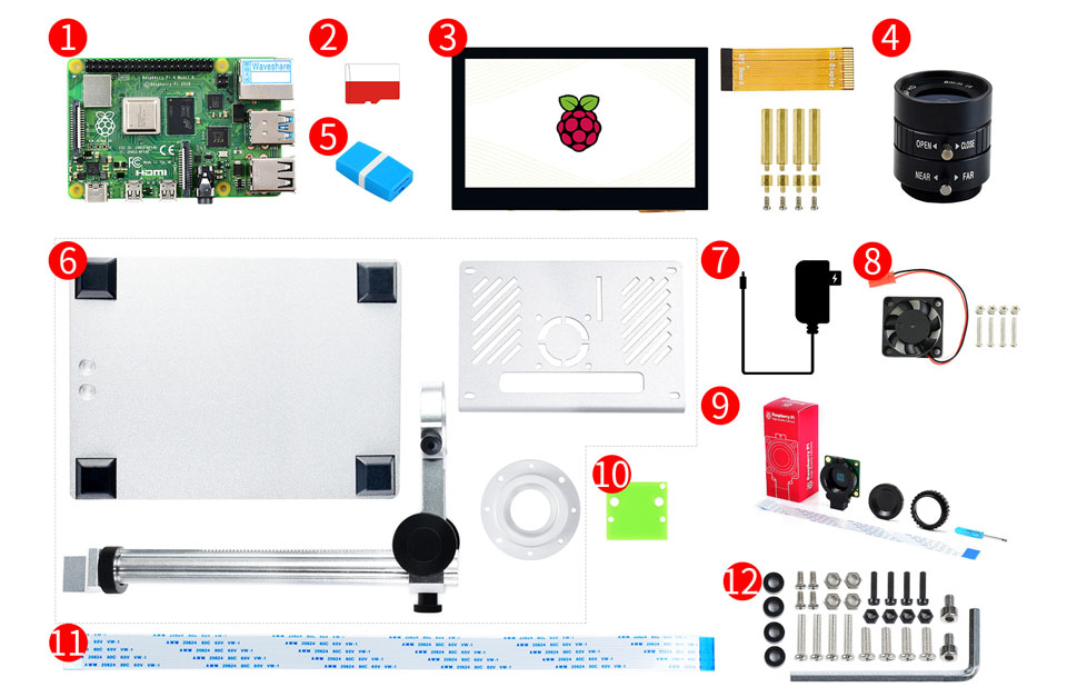 树莓派显微镜配置清单