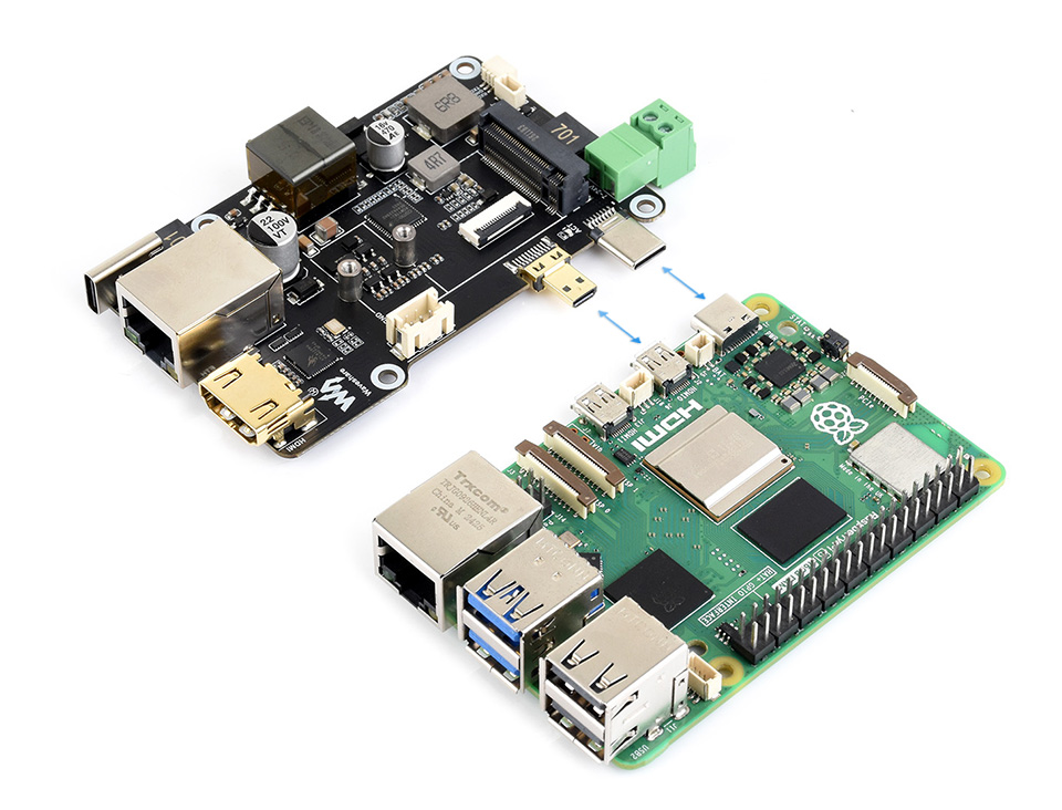 PCIe 转 M.2 多功能转接板，将 Micro HDMI 转成 HDMI 母口，连接更加方便