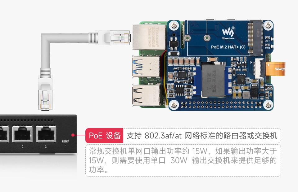 树莓派5 PCIe 转 M.2 扩展板，小巧一体式散热，适用的硬盘接口，包括M key和B&M Key