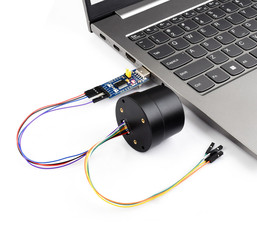 Q43 模块通过 USB 转串口连接 PC