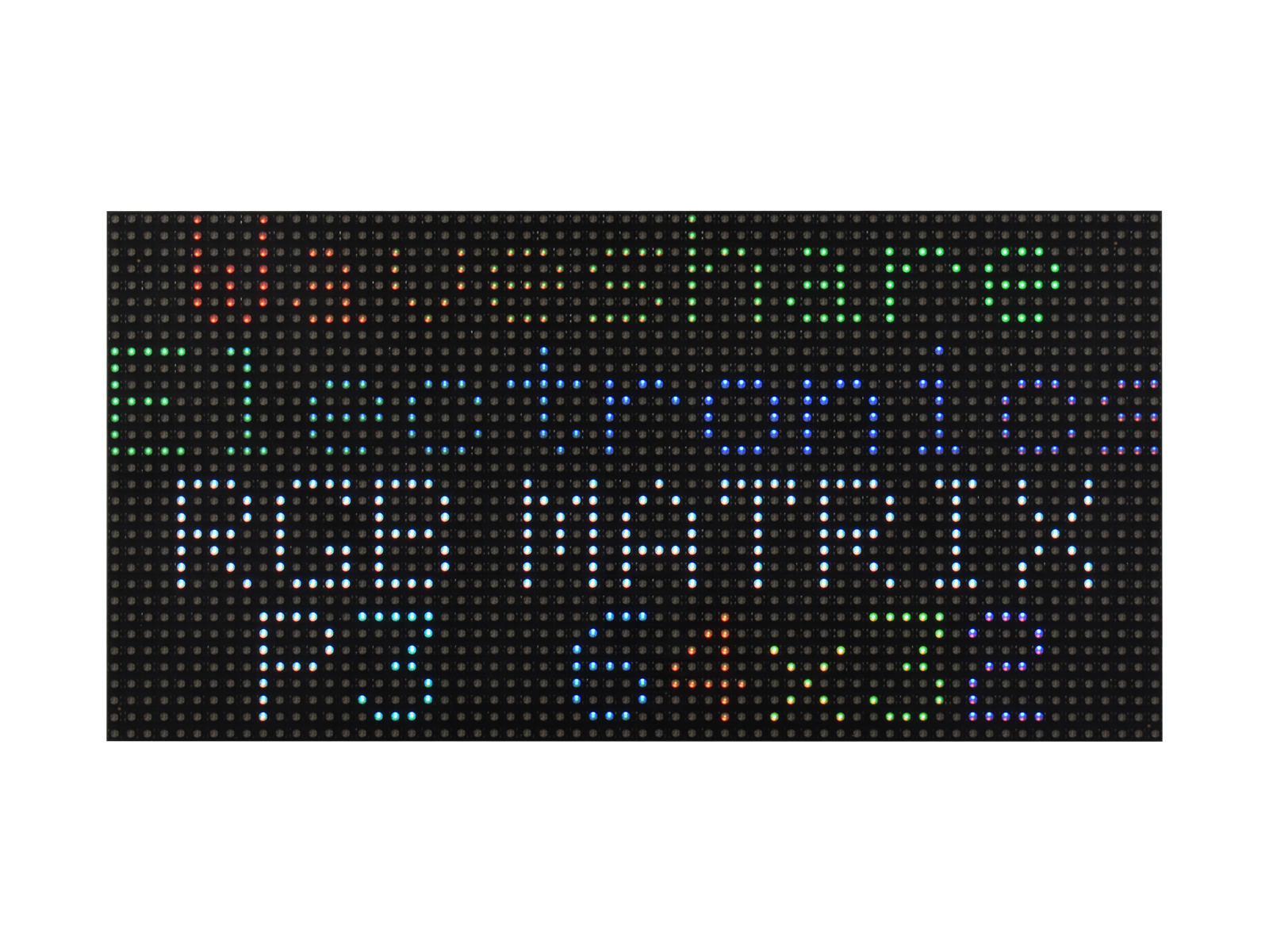 RGB全彩LED点阵3mm间距显示屏64×32亮度可调 GOB版本