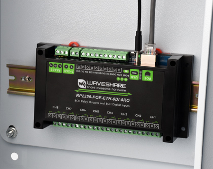 RP2350 工控板 工业级 8 路数字输入输出控制器外壳设计