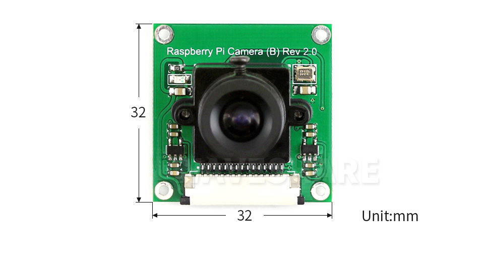 树莓派摄像头 B 型产品尺寸