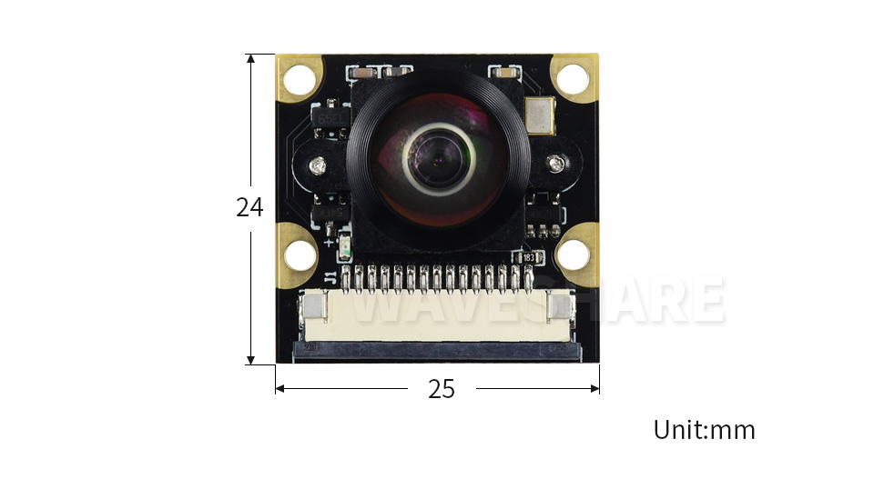 树莓派摄像头 M 型产品尺寸
