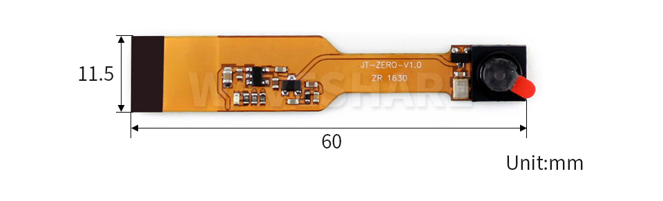 树莓派 Zero V1.3 摄像头产品尺寸