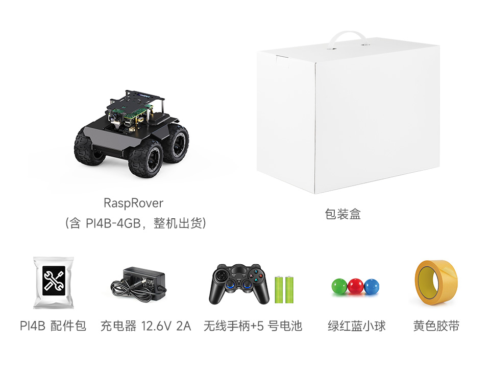 RaspRover PI4B AI Kit 配置清单