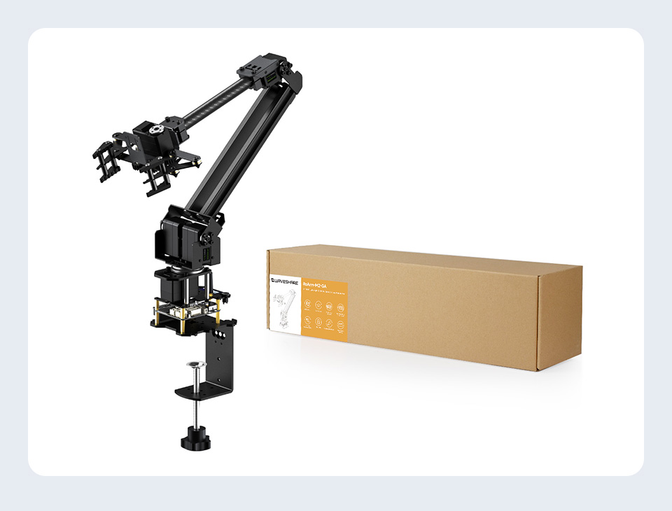 RoArm-M2-GA 四自由度机械臂产品及包装展示