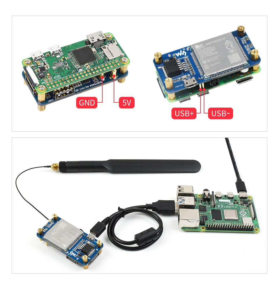 树莓派 4G 扩展板 全球通专为树莓派 Zero/Zero W 设计